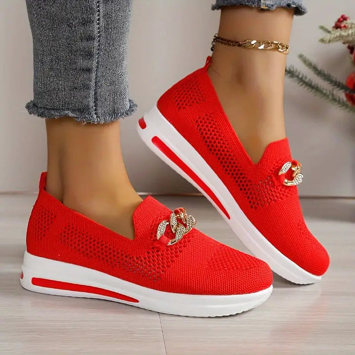 Platform Loafers - Andningsbar - Slip-on - Gångskor - Damskor-Eva Jonsson
