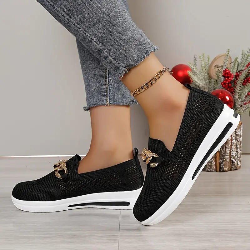Platform Loafers - Andningsbar - Slip-on - Gångskor - Damskor-Eva Jonsson