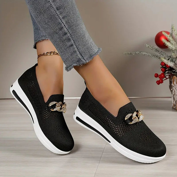 Platform Loafers - Andningsbar - Slip-on - Gångskor - Damskor-Eva Jonsson