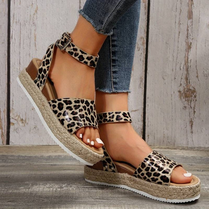 Plattformsandaler | Ankelrem | Boho | Espadrillesandaler | Dam sandaler-Eva Jonsson