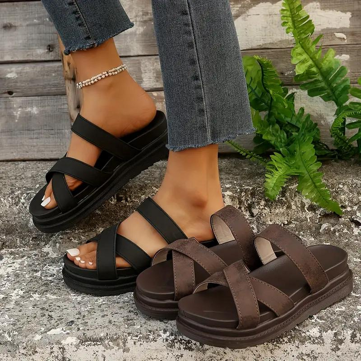 Plattformssandaler, Ortopediska, Slip On, Slides, Sommarskor-Eva Jonsson