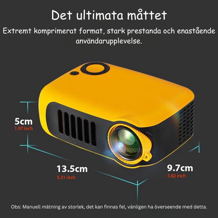 PocketCine Mini Projetor | Bärbar LED-projektor för hemmabio-Eva Jonsson