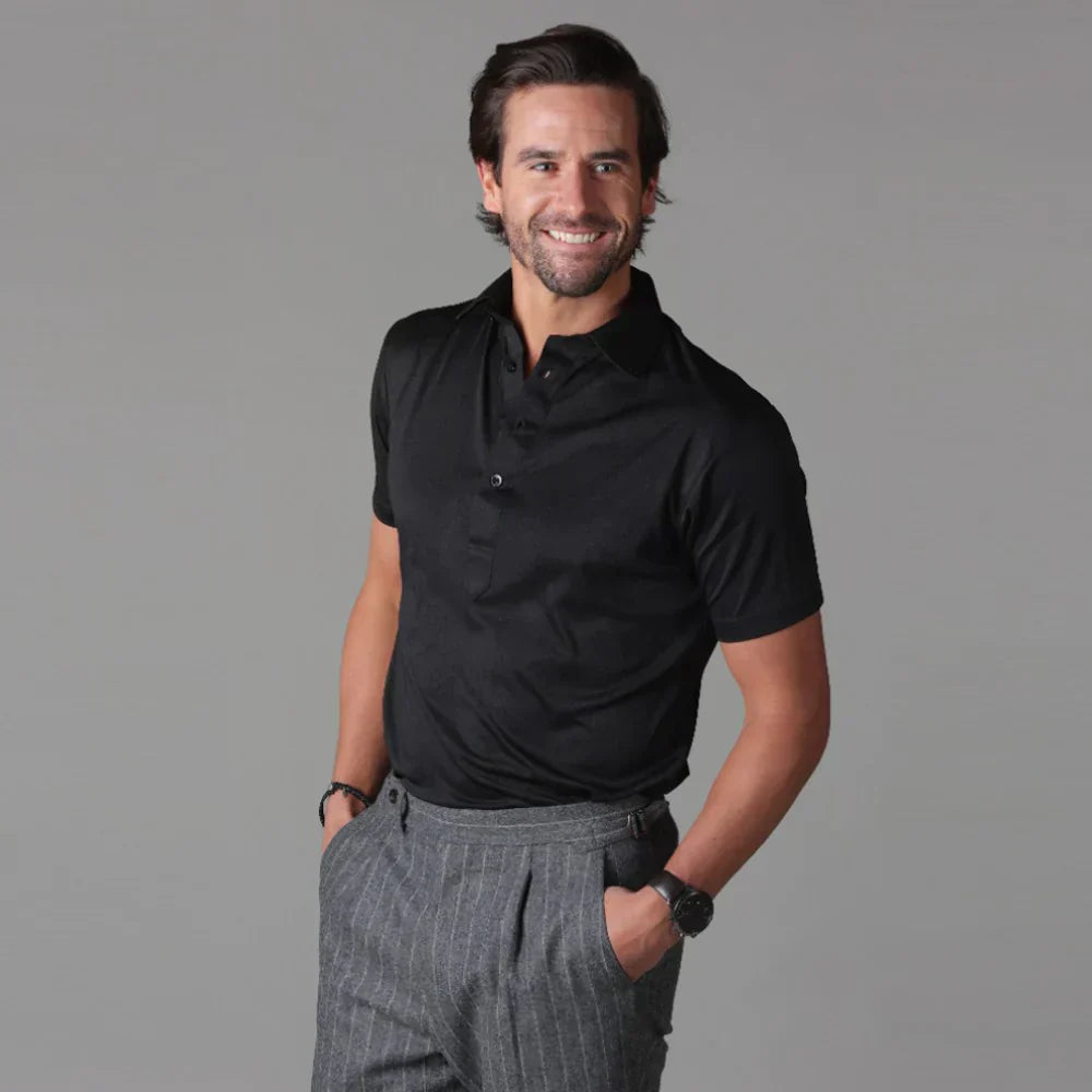 Polotröja | Button-Up | Turn-Down Collar | T-Shirt Polos | Herrskjorta-Eva Jonsson