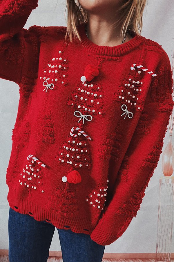 Pom-Pom-tröja Med Julmotiv-Eva Jonsson