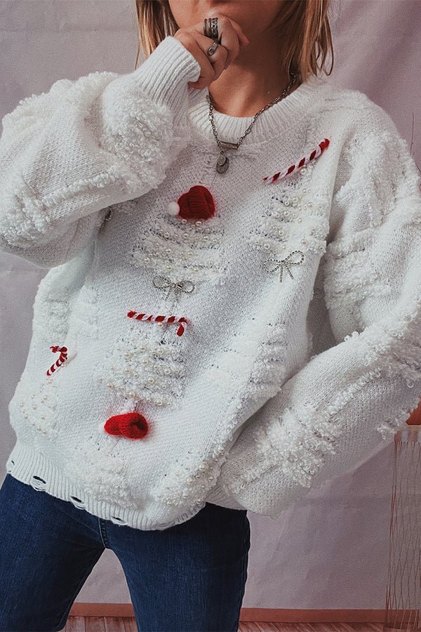 Pom-Pom-tröja Med Julmotiv-Eva Jonsson