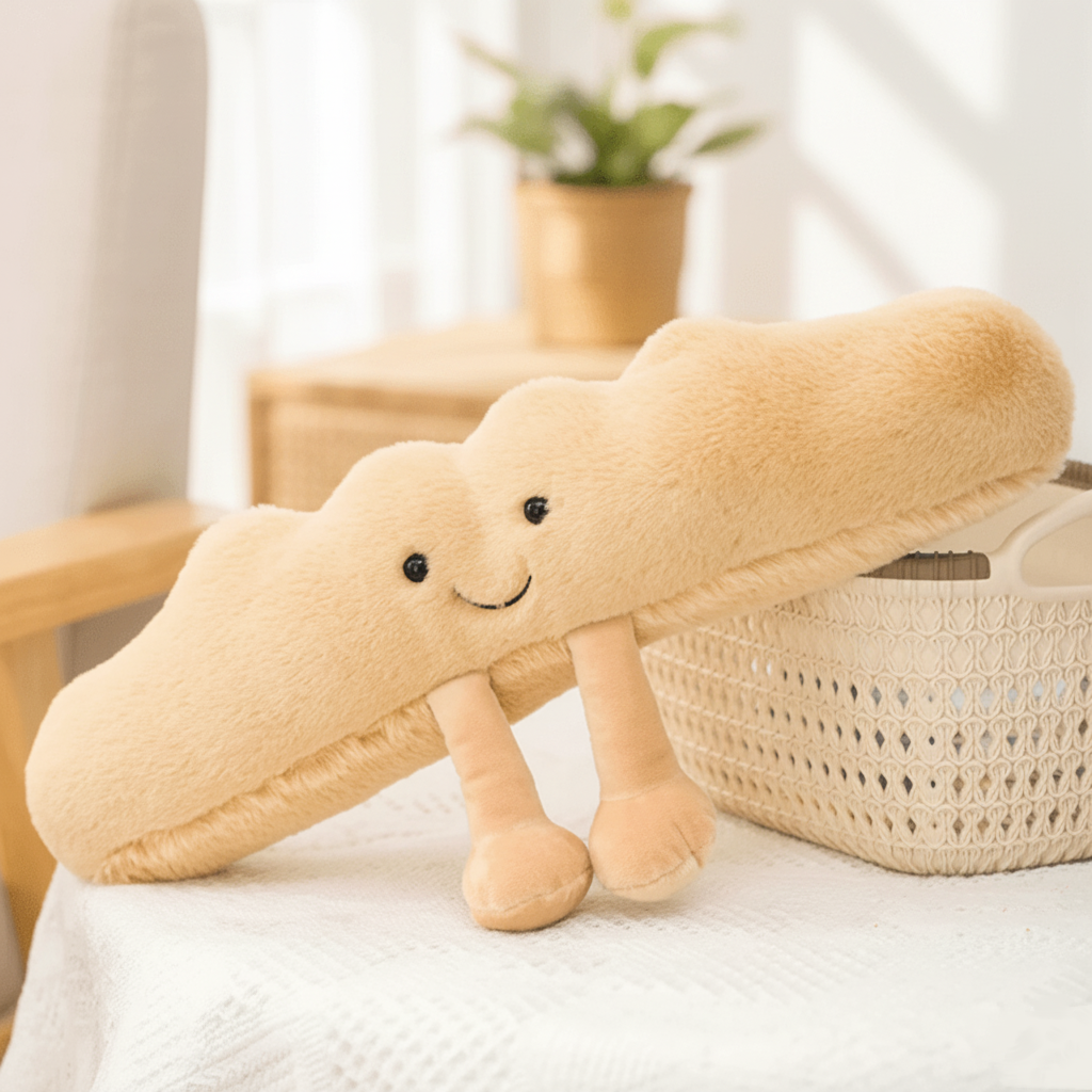 Pretzel Croissant Toast Bröd Plyschleksak | Mjuk Kramdjur (Matdesign)-Eva Jonsson