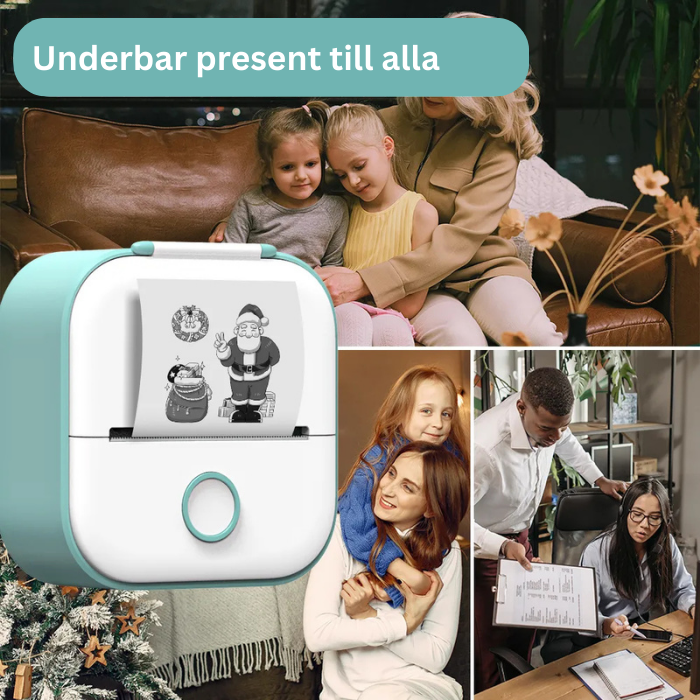 PrintMate trådlös skrivare | Bärbar mini-bluetooth-skrivare för hemmet-Eva Jonsson