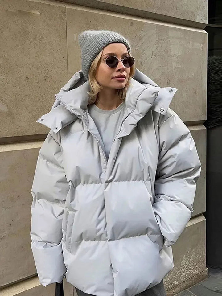 Puffer Coat | Varm | Huva | Dunjacka | Vinterjacka för kvinnor-Eva Jonsson