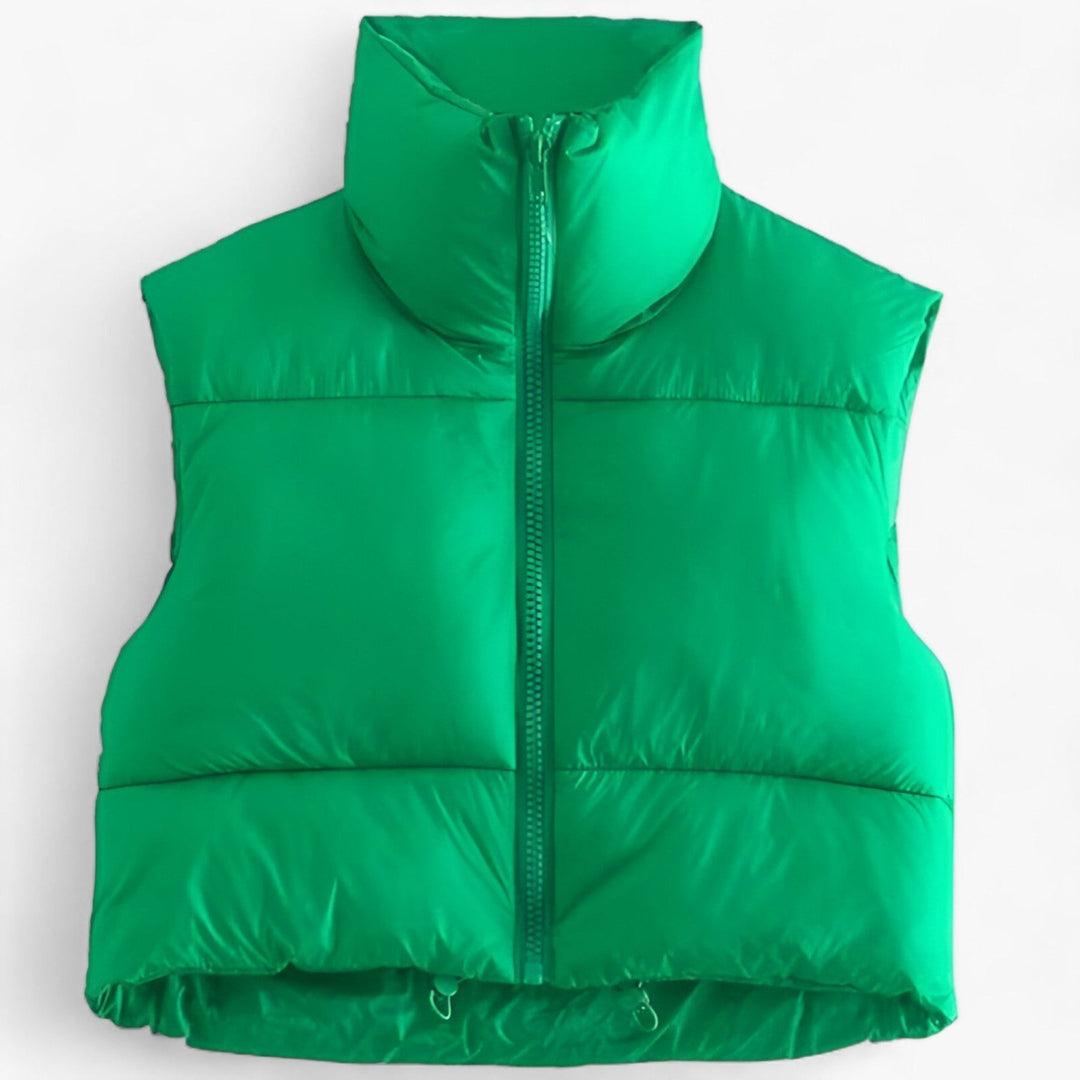 Puffer Gilet | Cropped | Ärmlös | Puffer Vest | Vinterkläder för kvinnor-Eva Jonsson