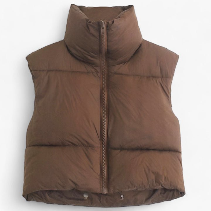 Puffer Gilet | Cropped | Ärmlös | Puffer Vest | Vinterkläder för kvinnor-Eva Jonsson