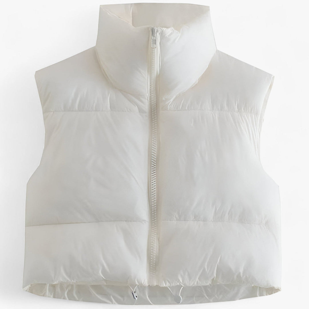 Puffer Gilet | Cropped | Ärmlös | Puffer Vest | Vinterkläder för kvinnor-Eva Jonsson
