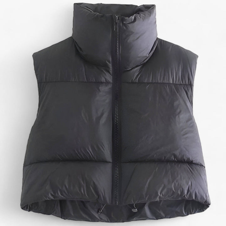 Puffer Gilet | Cropped | Ärmlös | Puffer Vest | Vinterkläder för kvinnor-Eva Jonsson
