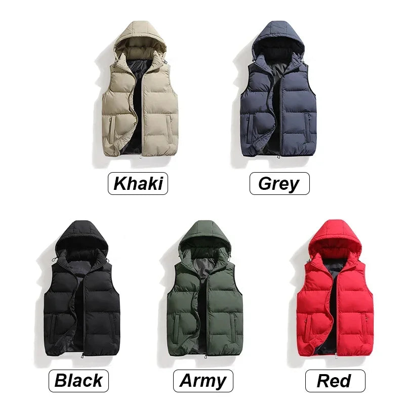 Puffer Vest | Hooded | Sleeveless | Bodywarmer | Vintergilet för män-Eva Jonsson