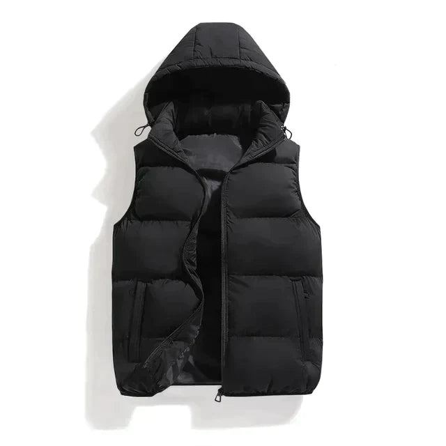 Puffer Vest | Hooded | Sleeveless | Bodywarmer | Vintergilet för män-Eva Jonsson