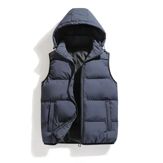 Puffer Vest | Hooded | Sleeveless | Bodywarmer | Vintergilet för män-Eva Jonsson