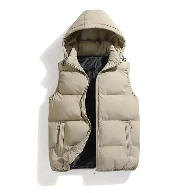 Puffer Vest | Hooded | Sleeveless | Bodywarmer | Vintergilet för män-Eva Jonsson