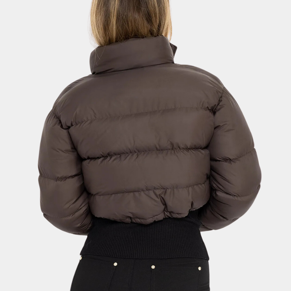 Pufferjacka | Cropped | Ståkrage | Vinterjacka | Dunjackor för damer-Eva Jonsson