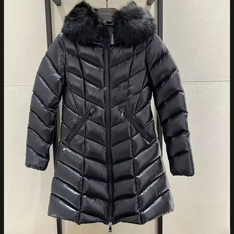 Pufferjacka | Pälsluva | Midjelång | Dunjacka | Vinterjacka för kvinnor-Eva Jonsson