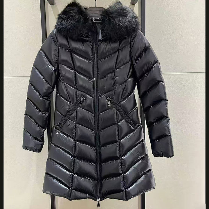 Pufferjacka | Pälsluva | Midjelång | Dunjacka | Vinterjacka för kvinnor-Eva Jonsson