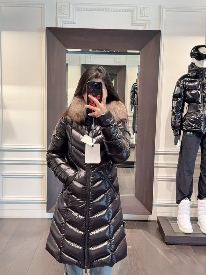 Pufferjacka | Pälsluva | Midjelång | Dunjacka | Vinterjacka för kvinnor-Eva Jonsson