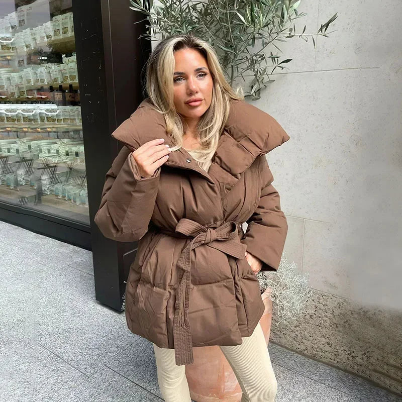 Pufferjacka | Varm | Bälte | Vinterjacka | Pufferjacka Dam-Eva Jonsson