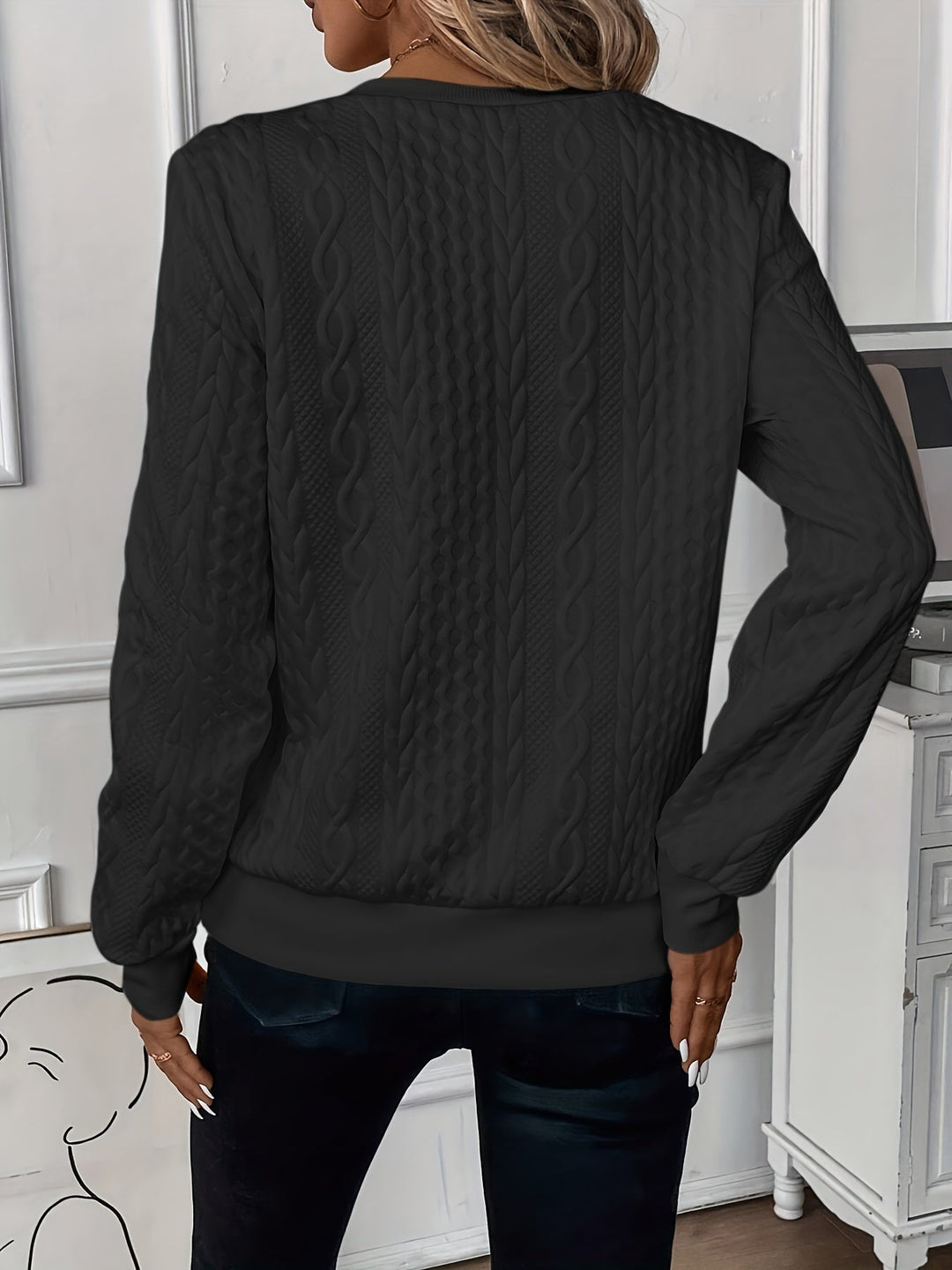 Pullover med halv dragkedja | Regular Fit | Crew Hals | Pullover med halv dragkedja | Damkläder-Eva Jonsson