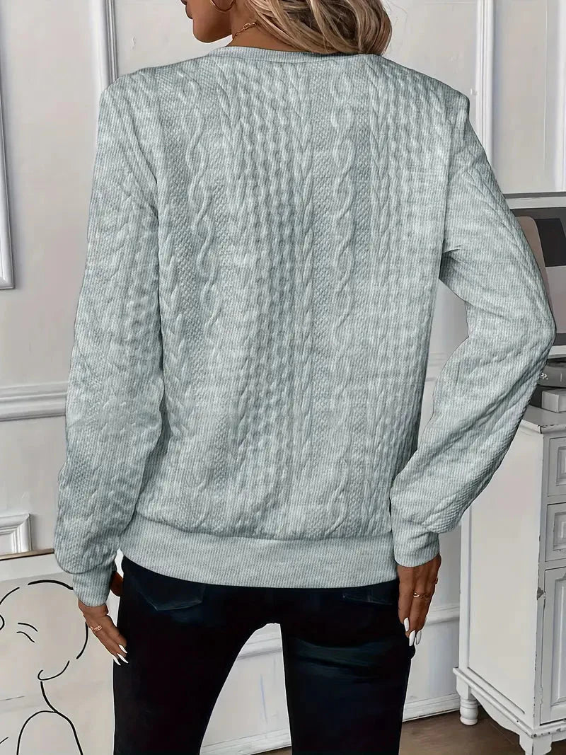 Pullover med halv dragkedja | Regular Fit | Crew Hals | Pullover med halv dragkedja | Damkläder-Eva Jonsson