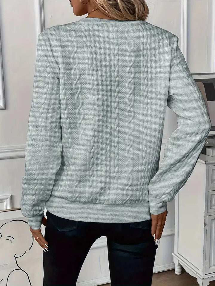 Pullover med halv dragkedja | Regular Fit | Crew Hals | Pullover med halv dragkedja | Damkläder-Eva Jonsson