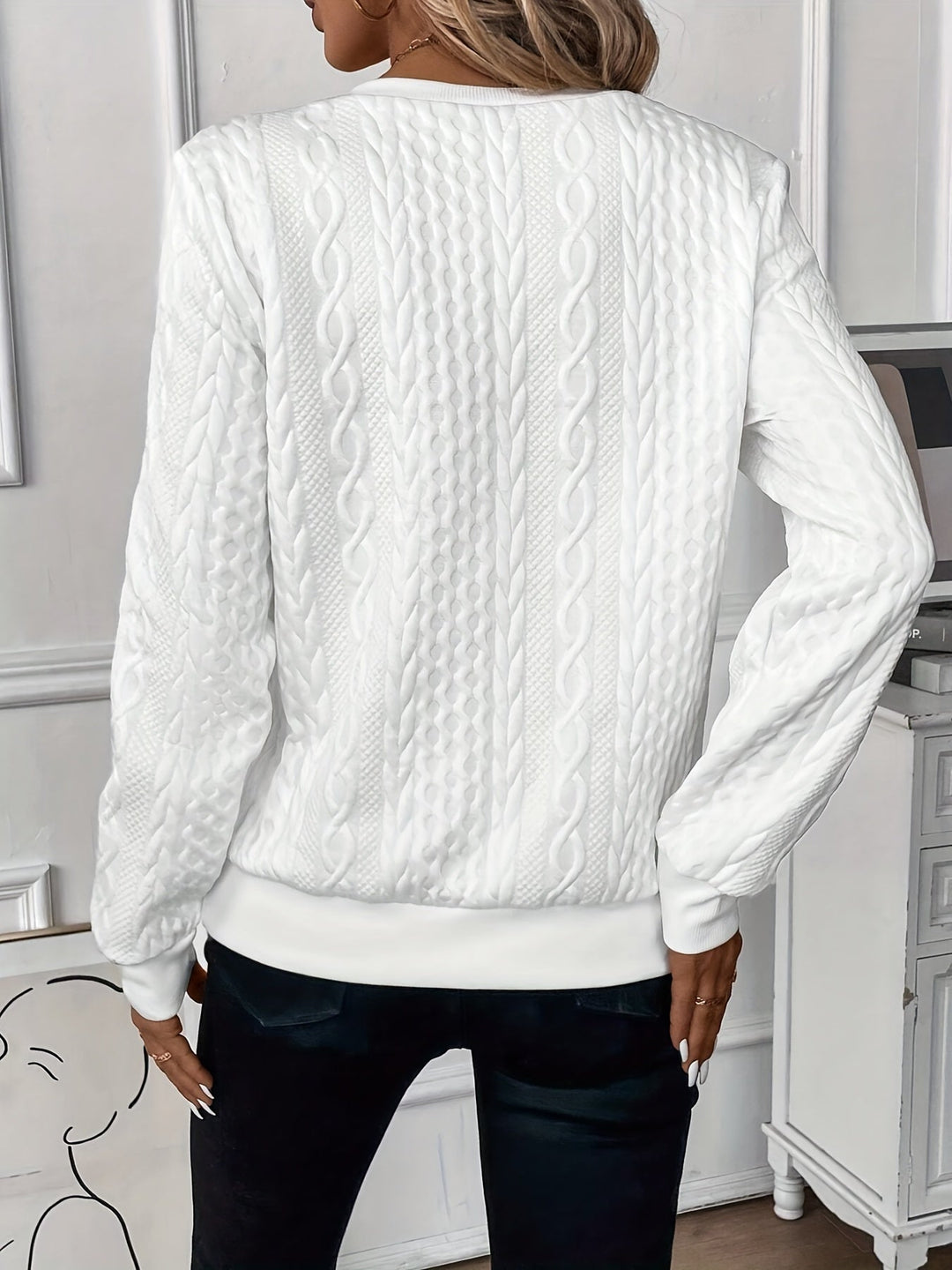 Pullover med halv dragkedja | Regular Fit | Crew Hals | Pullover med halv dragkedja | Damkläder-Eva Jonsson