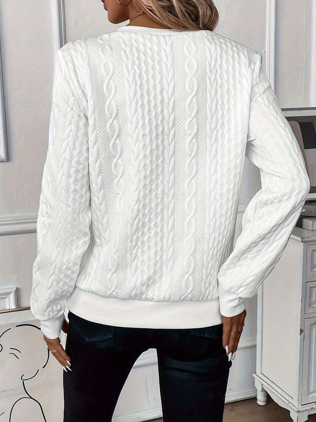 Pullover med halv dragkedja | Regular Fit | Crew Hals | Pullover med halv dragkedja | Damkläder-Eva Jonsson