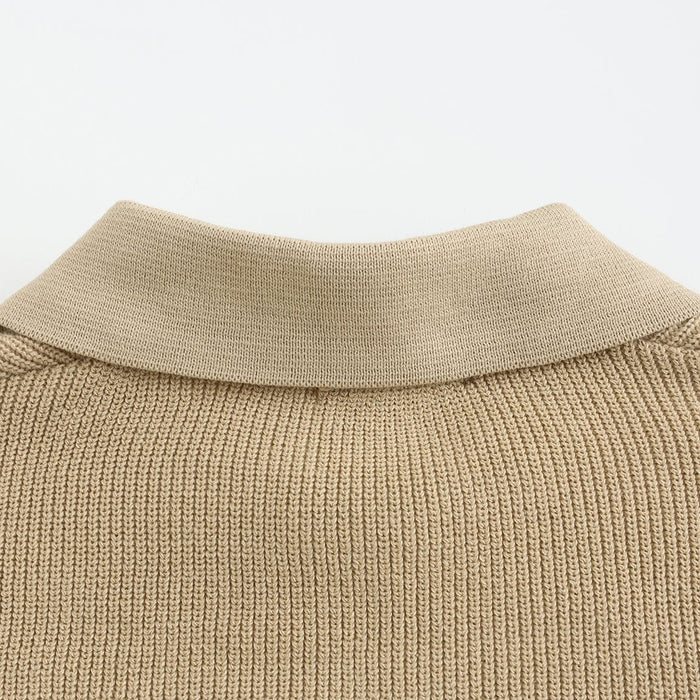 Quarter-Zip tröja | Stickad | Halv-zip pullover | Jumper för män-Eva Jonsson