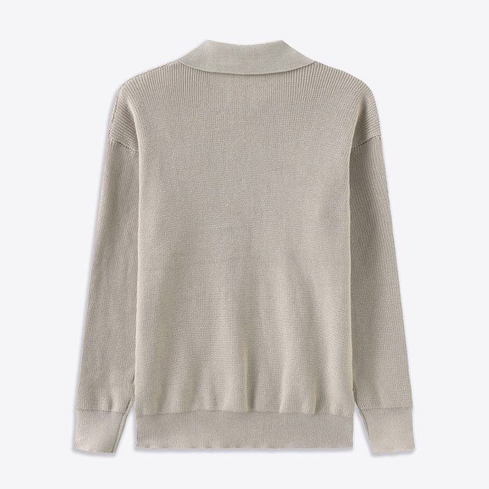 Quarter-Zip tröja | Stickad | Halv-zip pullover | Jumper för män-Eva Jonsson