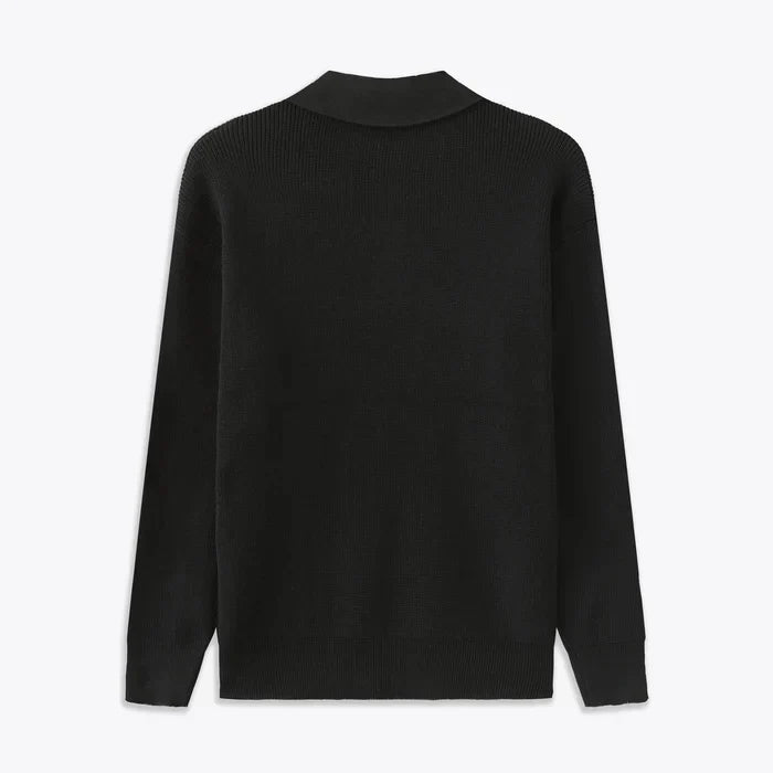 Quarter-Zip tröja | Stickad | Halv-zip pullover | Jumper för män-Eva Jonsson