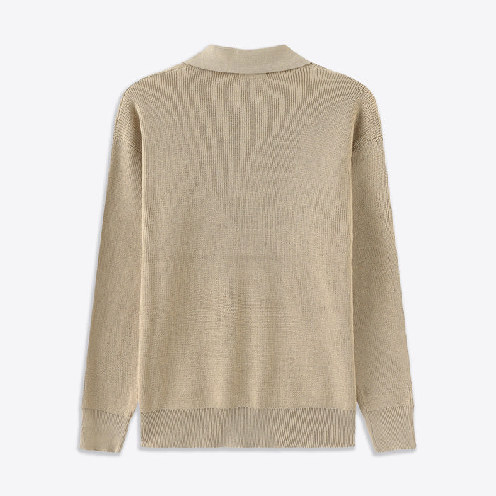 Quarter-Zip tröja | Stickad | Halv-zip pullover | Jumper för män-Eva Jonsson