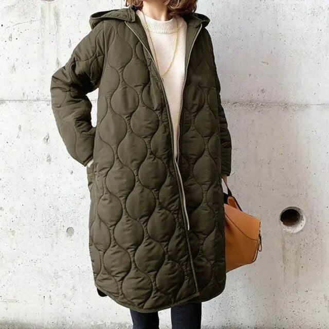 Quiltad jacka | Oversized | Vadderad | Parkajacka | Damjacka-Eva Jonsson