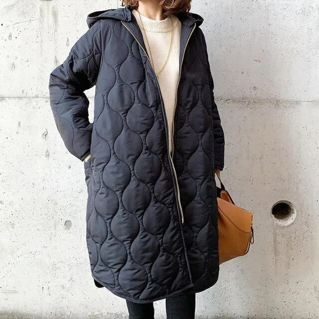 Quiltad jacka | Oversized | Vadderad | Parkajacka | Damjacka-Eva Jonsson