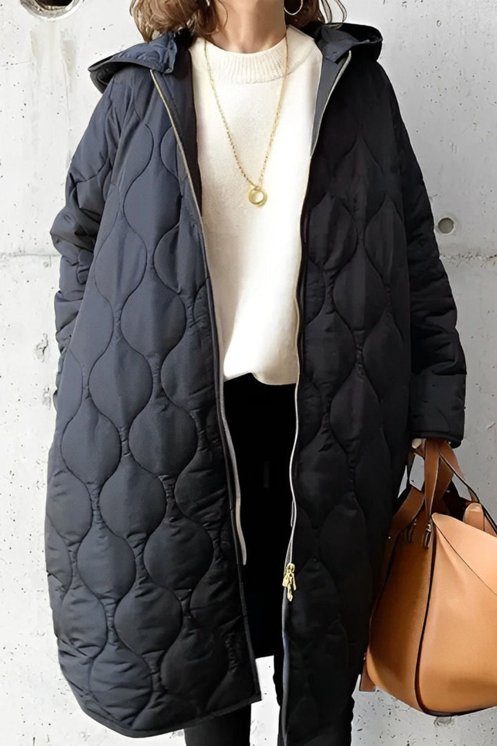 Quiltad jacka | Oversized | Vadderad | Parkajacka | Damjacka-Eva Jonsson