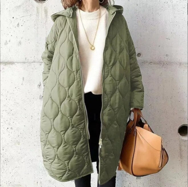 Quiltad jacka | Oversized | Vadderad | Parkajacka | Damjacka-Eva Jonsson