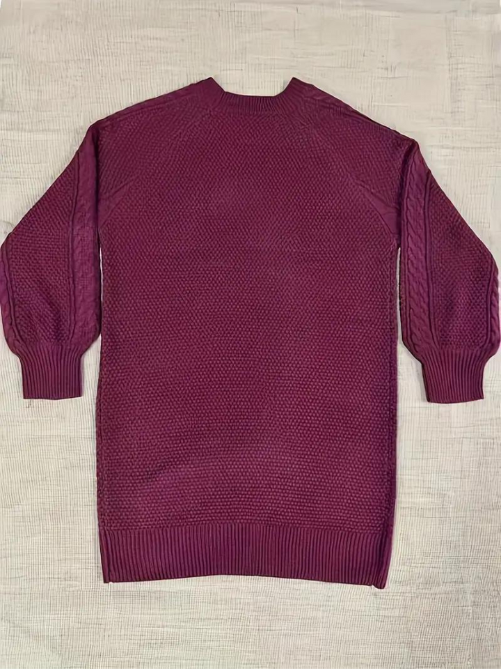 Ramona stickad klänning | Oversized sweaterklänning för höst och vinter-Eva Jonsson