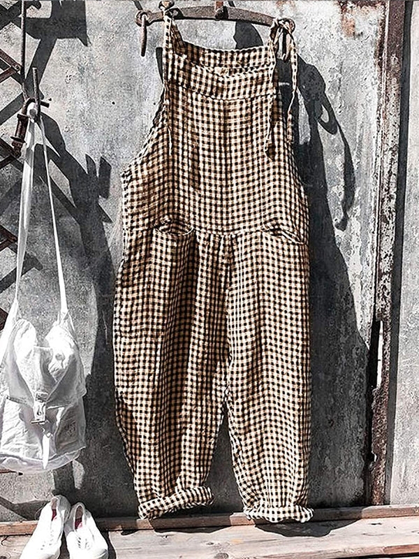 Randig Jumpsuit - Lös passform - Ärmlös - Randig Overall - Dungare Dam-Eva Jonsson