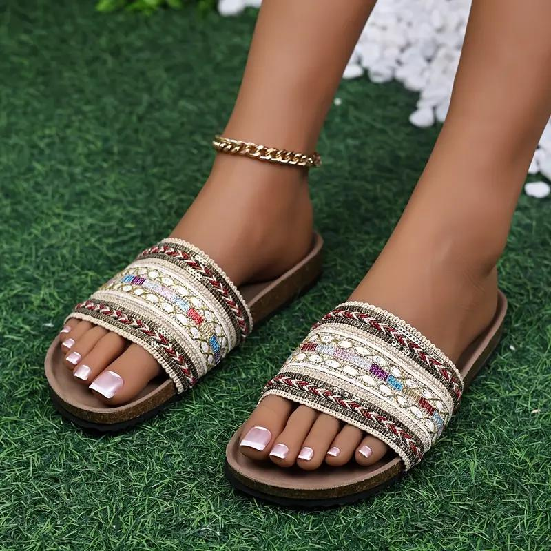 Sandaler - Boho Style - Platta - Slides - Sommarskor-Eva Jonsson