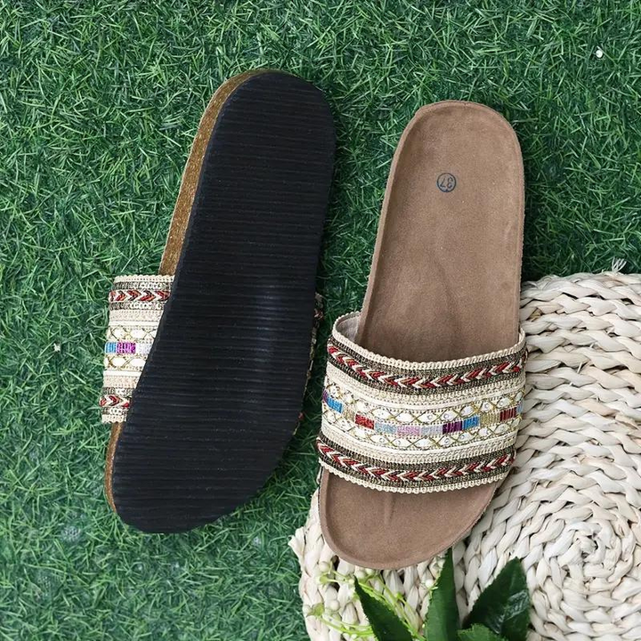 Sandaler - Boho Style - Platta - Slides - Sommarskor-Eva Jonsson