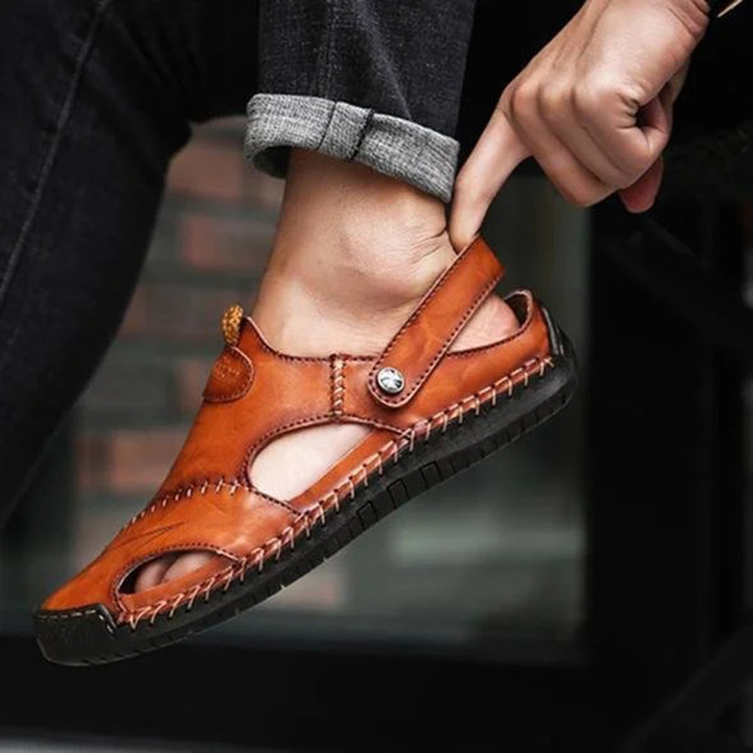 Sandaler - Ortopediska - Läder - Slip On Skor - Herrskor-Eva Jonsson