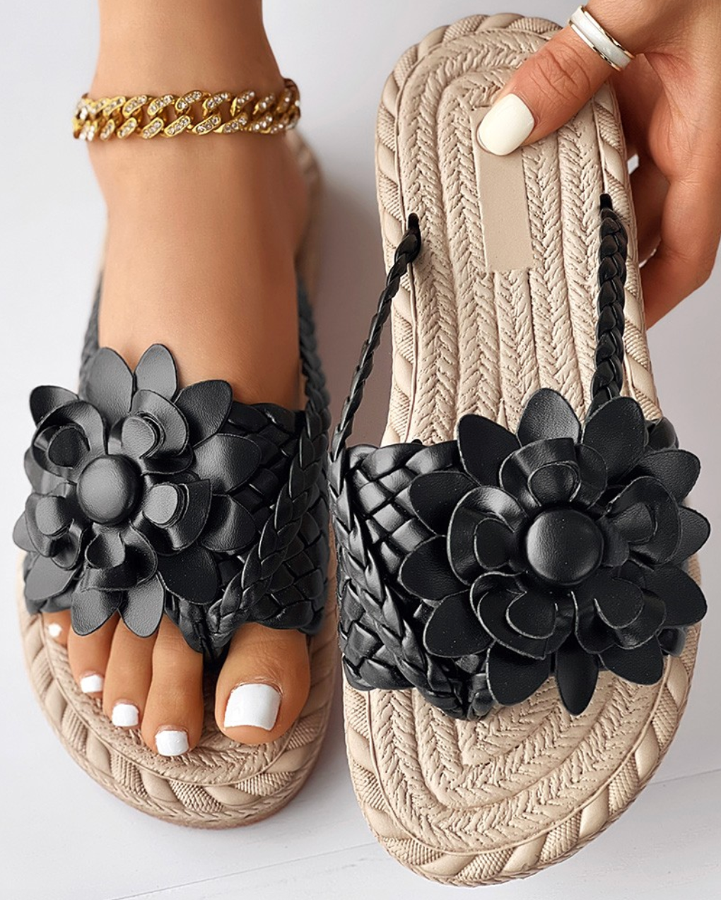 Sandaler för Kvinnor | Ergonomiska | Flip Flops | Slip-On Sandaler | Halmsandaler-Eva Jonsson