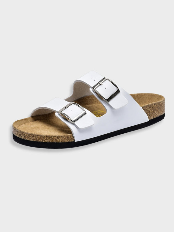 Sandaler med dubbla spännen | Slip-On | Ortopediska | Damslides | Damsandaler-Eva Jonsson