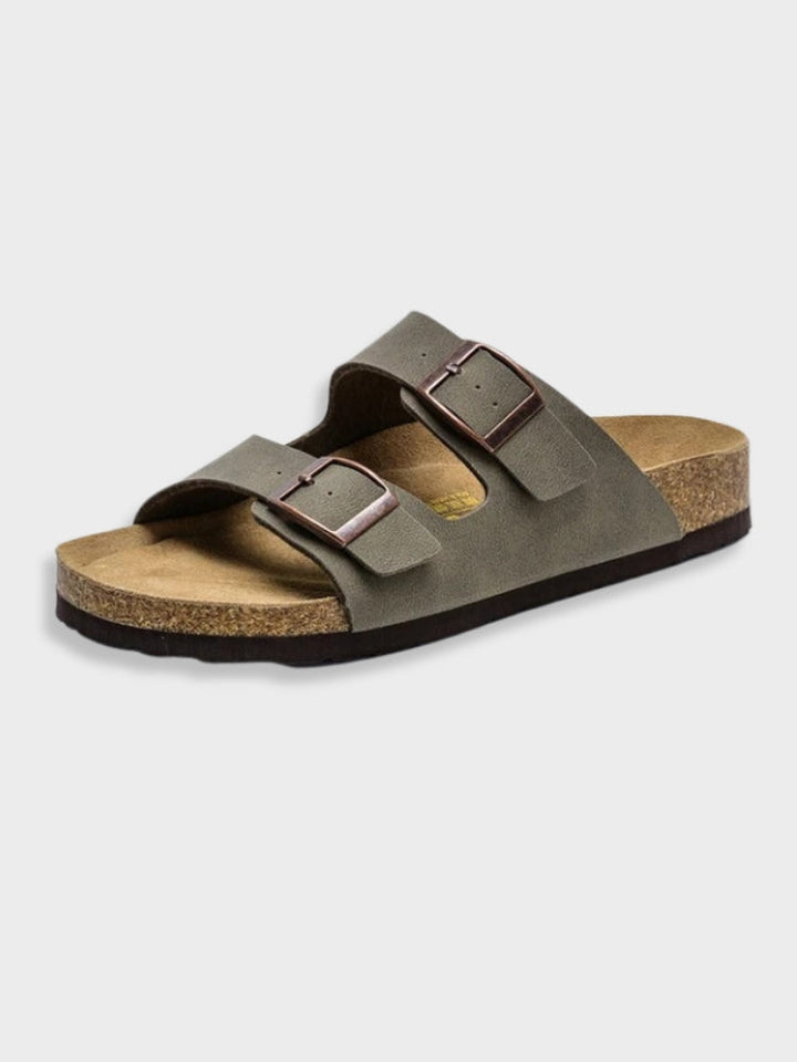 Sandaler med dubbla spännen | Slip-On | Ortopediska | Damslides | Damsandaler-Eva Jonsson