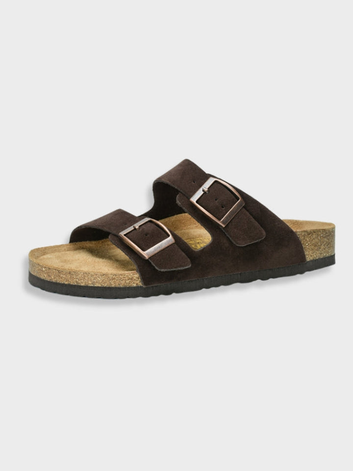 Sandaler med dubbla spännen | Slip-On | Ortopediska | Damslides | Damsandaler-Eva Jonsson