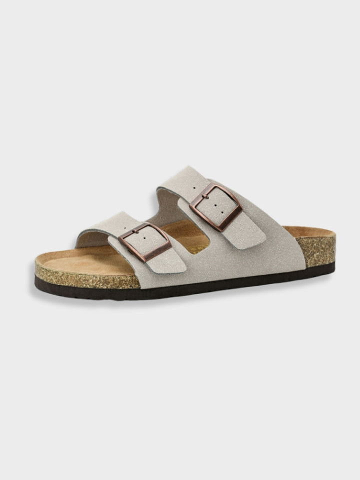 Sandaler med dubbla spännen | Slip-On | Ortopediska | Damslides | Damsandaler-Eva Jonsson