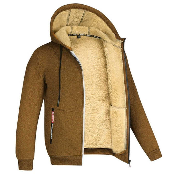 Sherpa Fleece Hoodie | Varm | Dragkedja | Vinter Hoodie | Hoodie Jacka-Eva Jonsson
