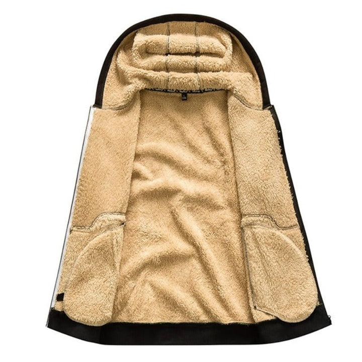 Sherpa Fleece Hoodie | Varm | Dragkedja | Vinter Hoodie | Hoodie Jacka-Eva Jonsson